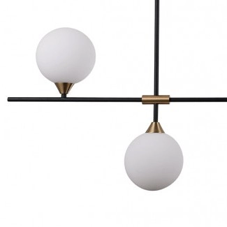 LAMPA wisząca BELMONTE PND-9152-4-OPAL Italux modernistyczna czarna