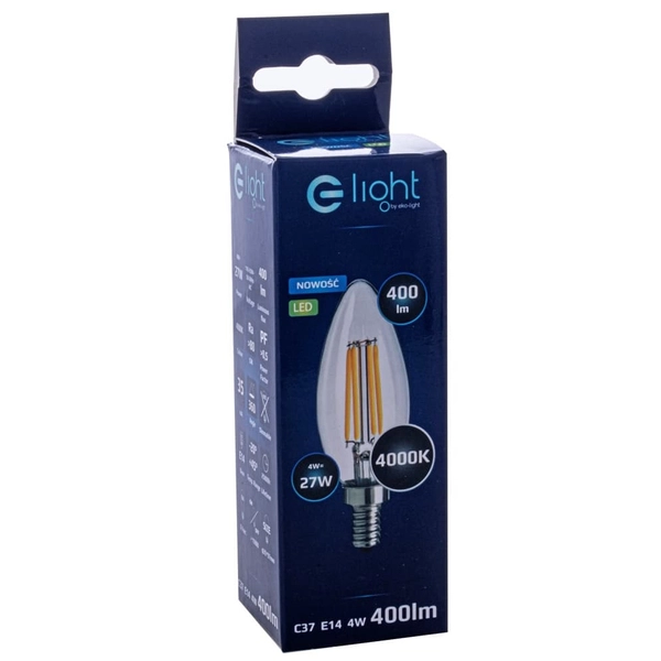 Żarówka świecznka EKZF0964 Eko-light E14 LED 4W 470lm szklana neutralna