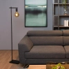 Stojąca lampa metalowa Leanne 21721/01/30 Lucide loftowa czarna