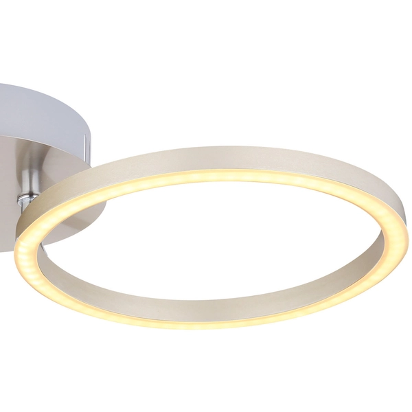 LAMPA sufitowa KENDY 67233-24N Globo geometryczna OPRAWA metalowa LED 24W 3000K rings nikiel