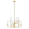 Metalowy żyrandol glamour CORVIZO LE45277 do salonu złoty biały