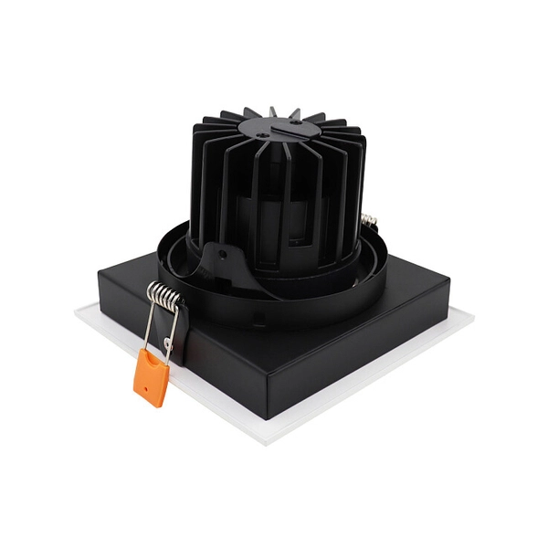 Wpust LAMPA sufitowa DIA 8722 Nowodvorski metalowa OPRAWA kwardatowa LED 18W 3000K schodowa biała czarna