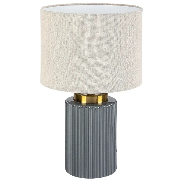Nocna lampa stołowa Glovy 74045 tuba ceramiczna szary