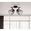 Sufitowa lampa kierunkowa Josina 54034-2 czarna drewno