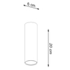 Minimalistyczna lampa sufitowa SL.1001 metalowa tuba czarna