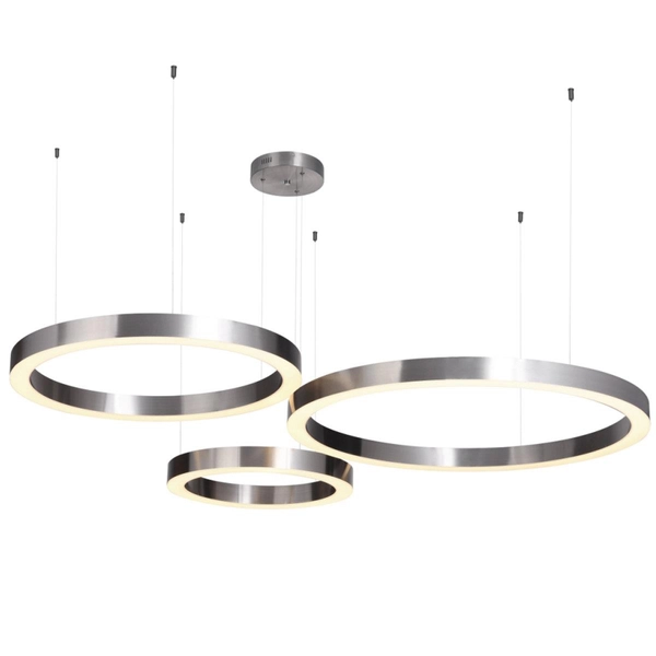 Lampa podwieszana Circle ST-8848-40+60+80 nickel Step LED 279W 3000K do sypialni nikiel