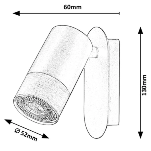 Nowoczesna LAMPA ścienna ZIRCON 5069 Rabalux regulowany kinkiet tuba do sypialni czarna