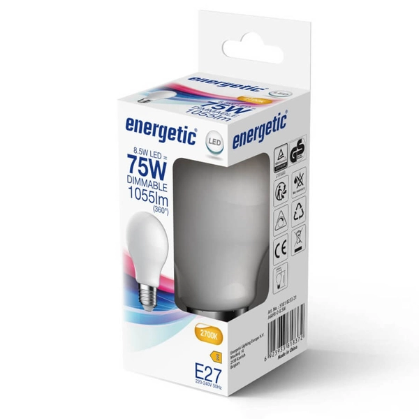 Szklana żarówka bańka 5181023321 LED 8,5W 2700K 1055lm biała