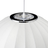 Okrągła wisząca lampa SILK ST-2330-30 Step jedwabna do sypialni biały