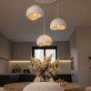 Skandynawska lampa wisząca OSTIA 1744 biała 3xE27 potrójna do salonu