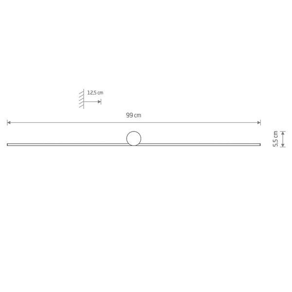 Kinkiet nad obraz Spin 10621 Nowodvorski LED 14W 4000K metalowy czarny