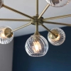 Kulista sufitowa lampa Allegra 103172 szklane kule mosiądz
