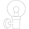 Industrialna LAMPA ścienna CARIS 106922 Markslojd modernistyczna OPRAWA elewacyjny KINKIET szklany kula ball IP44 czarny