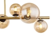 Przysufitowa lampa Riha 56135-9D bubbles czarna bursztynowa