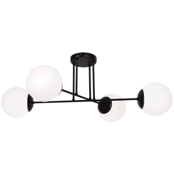 Lampa sufitowa Savoy K-4924 4-punktowa biała czarna