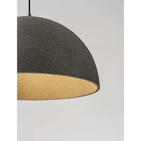 Kopułowa wisząca lampa NAVIRTA LE45343 japandi nad wyspę szara