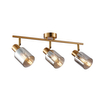 Sufitowa lampa szklane tuby Santia SPL-65342-3-BRO-SG Italux mosiądz szary