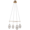 Lampa wisząca szklana Alani PND-34375-4-HBR LED 96W 3000K do jadalni złoty