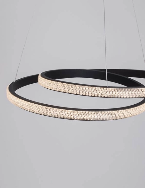 LAMPA wisząca OBERA LE41713 Luces Exclusivas metalowa OPRAWA zwis LED 25W 3000K spirala czarna