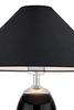 Szklana LAMPA stołowa REA 40602102 Kaspa abażurowa LAMPKA nocna czarna