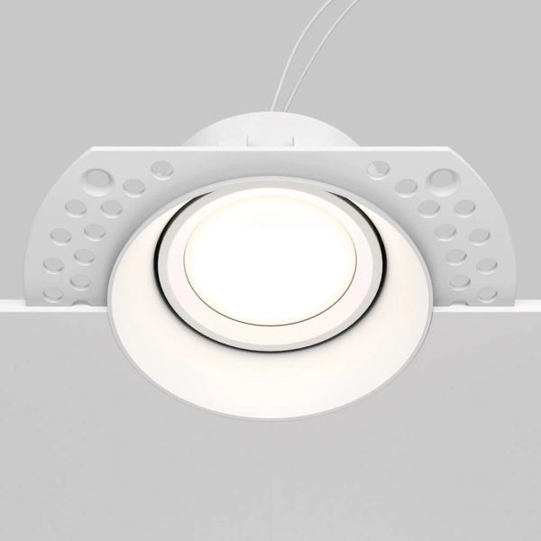 Podtynkowa lampa sufitowa Dot DL042-01-RD-W wpust biały