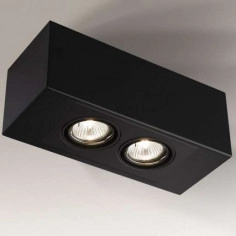 Nastropowa LAMPA regulowana SETO H 1215 Shilo sufitowa OPRAWA prostokątna SPOT metalowy czarny