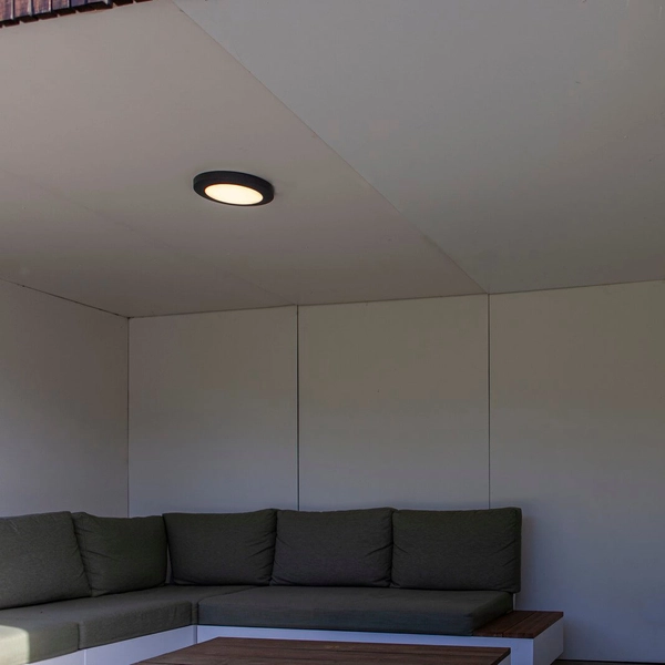 Okrągły plafon tarasowy KAYAH 6392202457 Lutec LED 16,5W 3000K IP54 szary