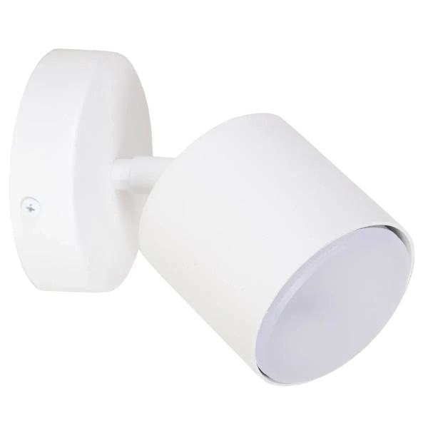 Lampa naścienna do sypialni Mila 1 41346 tuba okrągła biała