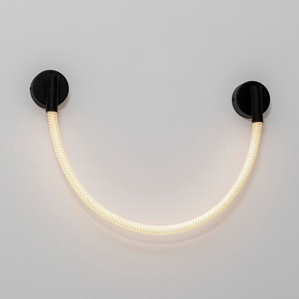 Kinkiet ścienny świetlny CURA LE44258 LED 7W 3000K wąż czarny biały