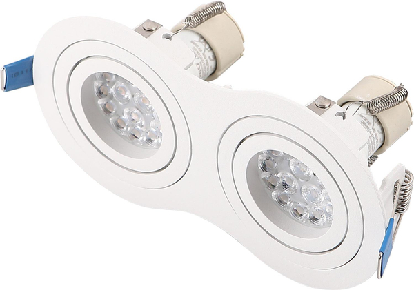 Wpuszczana LAMPA sufitowa SIGNAL II H0083 Maxlight podtynkowa OPRAWA metalowe oczka do zabudowy białe