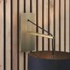 Ścienna lampa nad łóżko L&-192624 Light& z abażurem czarna mosiądz