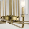 Lampa wisząca z kloszami QN-KIMROSE6-BNB do salonu mosiądz