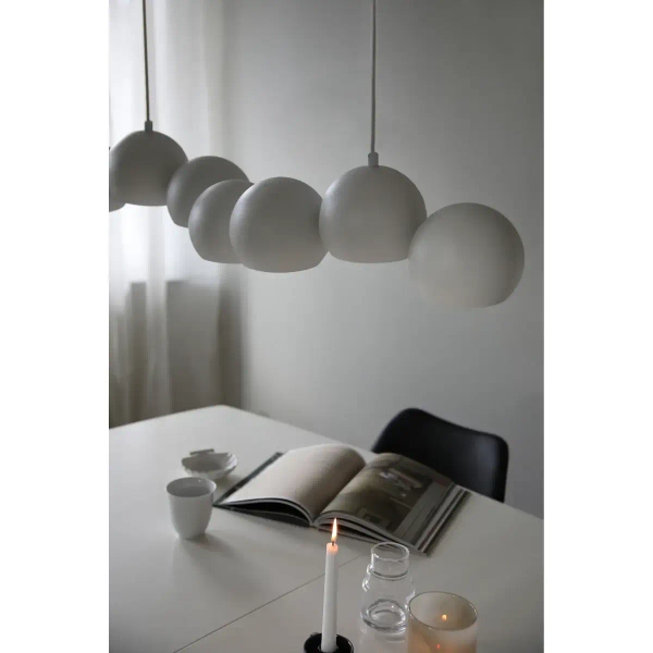 Molekułowa lampa wisząca Cupolo 108859 nad stół metalowa do jadalni biała