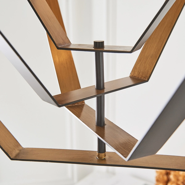 Świecznikowy zwis geometryczny L&-181995 Light& metalowy złoty brąz