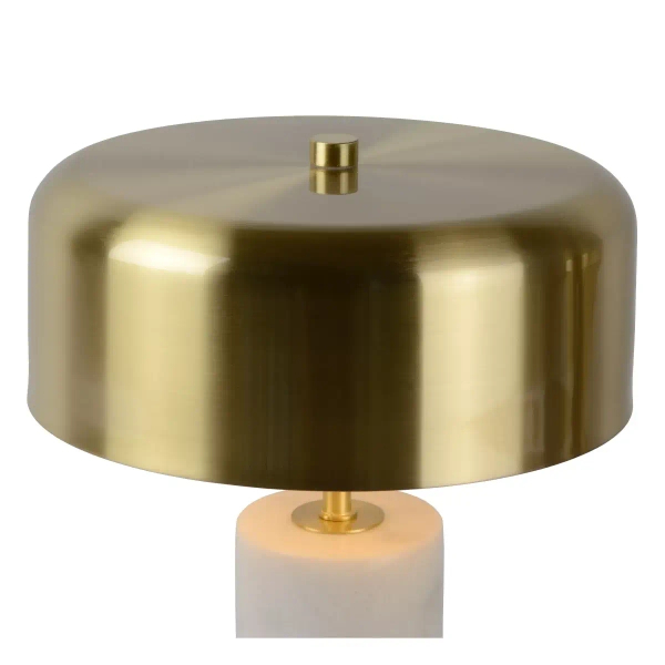 Stołowa lampka MIRASOL 34540/03/31 Lucide marmurowa biały złoty