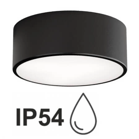 Plafoniera Cleo 1307623601056 Temar IP54 do łazienki okrąg czarny