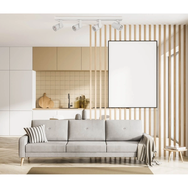 Gabinetowa lampa przysufitowa Spiela ruchome spoty białe