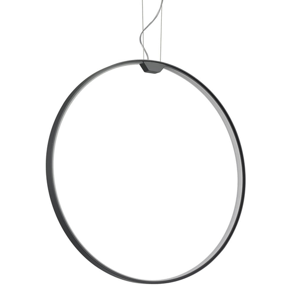 Wisząca lampa ring Acirculo ST-10453P/D500A black Step LED 72W 3000K nad stół czarna