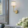Lampa ścienna do jadalni Clarke HK-CLARKE1-DBR-OW z włącznikiem mosiądz