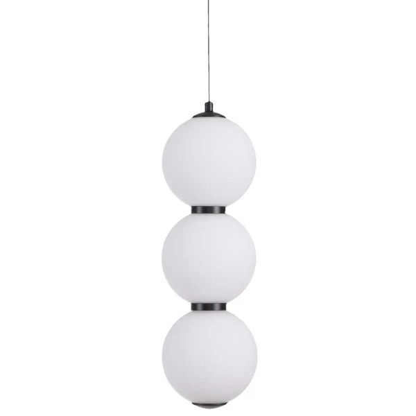 Lampa wisząca PERLA ST-CP231222-3L black LED 12W 3000K kulista czarna biała