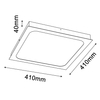 Plafoniera Hika 1053 Brosline LED 36W 4000K kwadratowy czarny