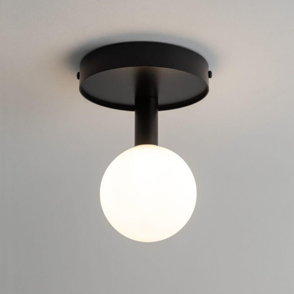 Kulisty plafon Perla 33483 Sigma ball metalowy szklany czarny