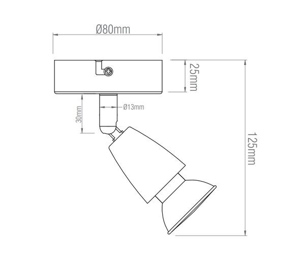 Reflektorowa lampa sufitowa Amalfi G2521013 Saxby do kuchni nikiel