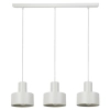 Potrójna wisząca lampa Rif 3 41163 do salonu metalowa szara beżowa
