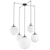 Lampa wisząca do kuchni Esme 4791 pająk kaskada balls czarna biała