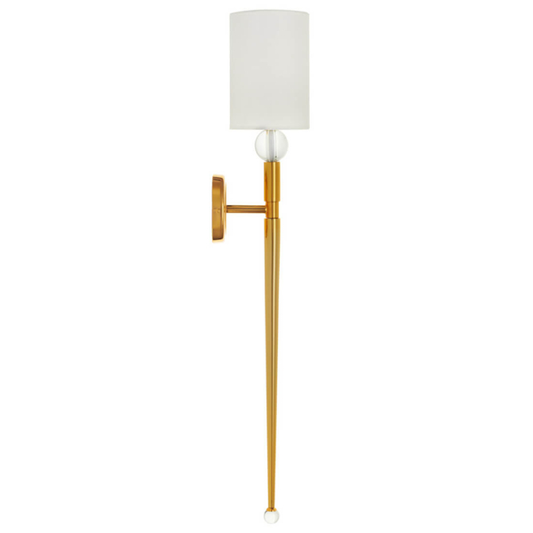 Salonowa lampa na ścianę DAMA ST-8436 GB-CE z abażurem złoty biały