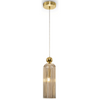 Lampa wisząca z kloszem Antic MOD302PL-01CG koniakowa złota