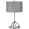 LAMPA stojąca VICENZA-TL-GPN Elstead biurkowa LAMPKA metalowa stołowa szara polerowany nikiel srebrna