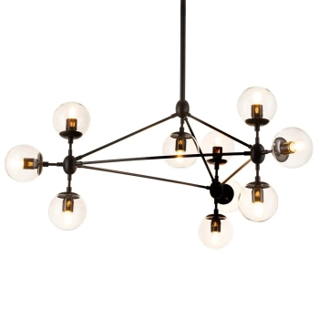 Loftowa lampa wisząca Astrifero ST-9047-10 amber Step molekuły czarna