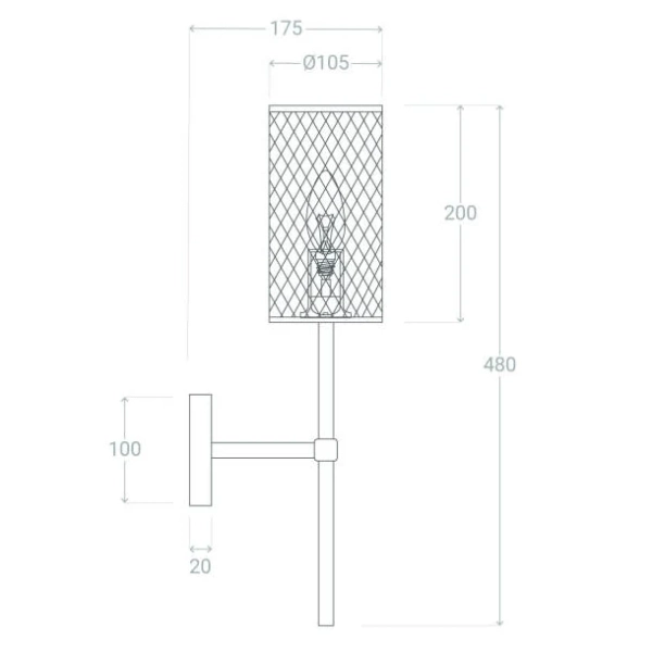 Lampa ścienna glamour Gambit ABR-GAMBIT Abruzzo do jadalni złota